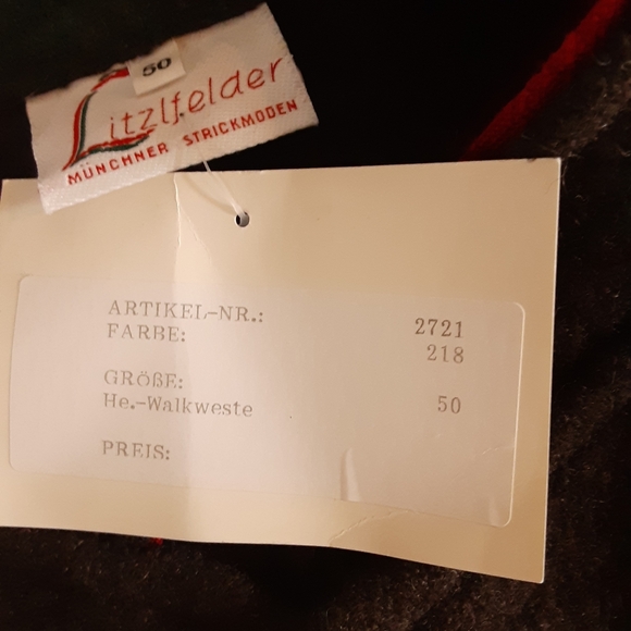 Litzlfelde made Germany Virgin Wool 8 Wood Chip Button Military Collar Size 50/L - Picture 5 of 10